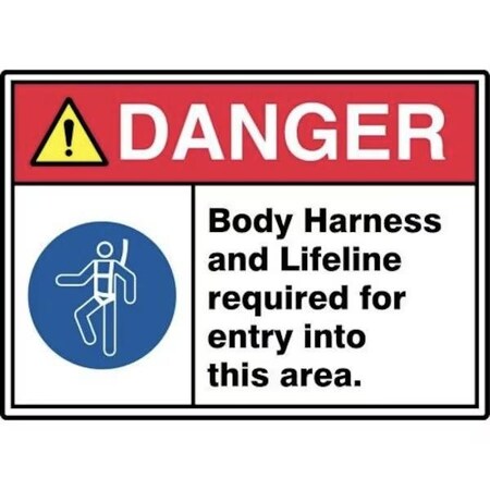 Accuform ANSI ISO DANGER SAFETY SIGN BODY MRHL011XV MRHL011XV